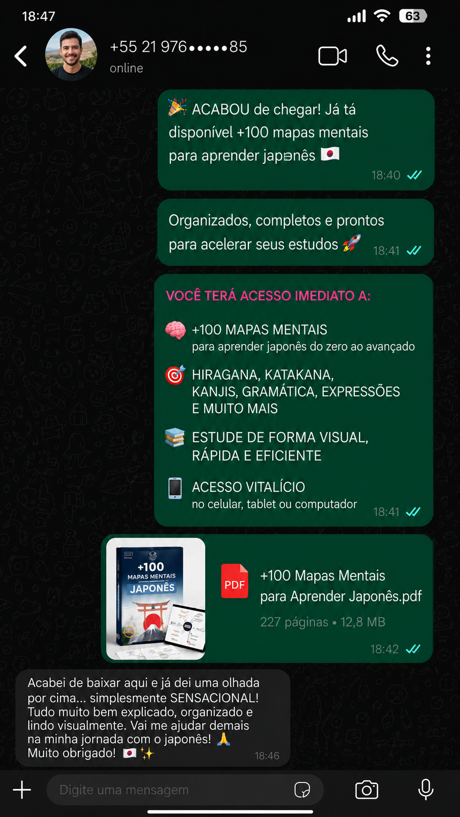 Depoimento via WhatsApp