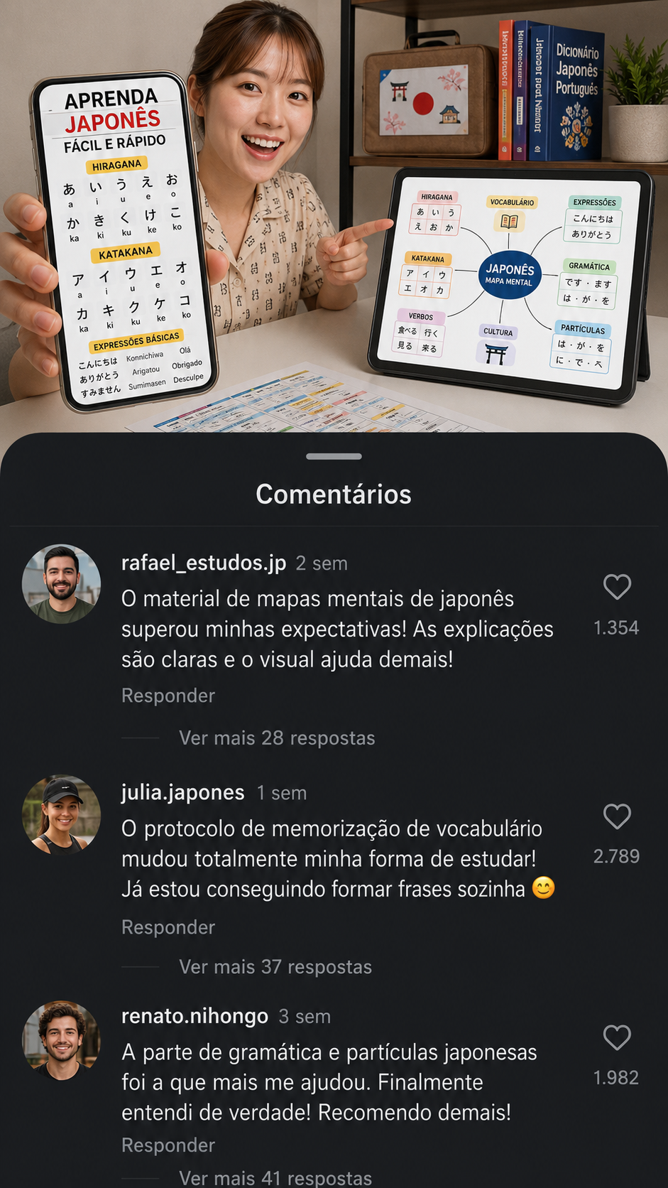 Comentários no Instagram