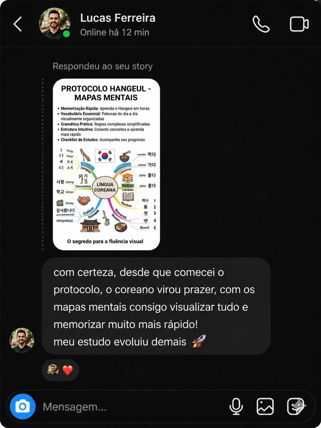 DM no Instagram